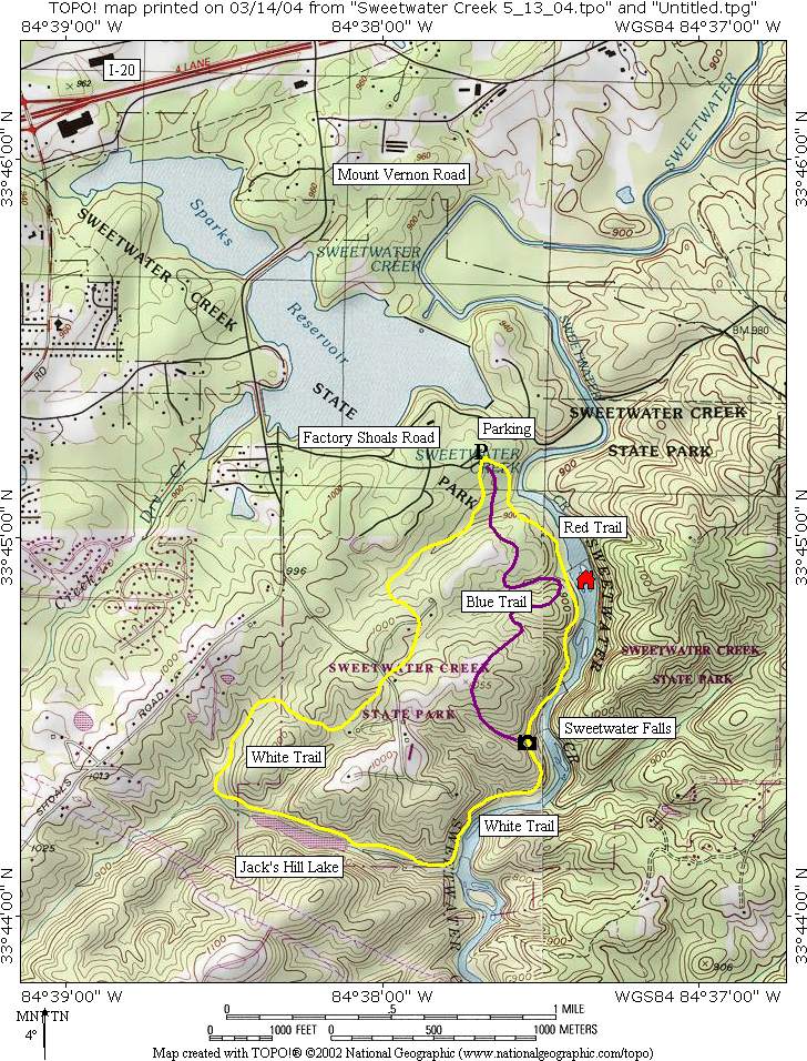 Sweetwater Creek State Park Map - Maping Resources